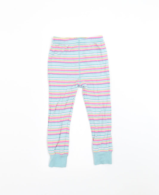 NEXT Girls Multicoloured Striped   Pyjama Pants Size 2-3 Years