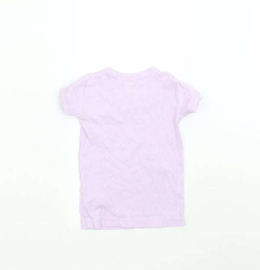 Gap Girls Purple   Basic T-Shirt Size 2 Years  - butterflies