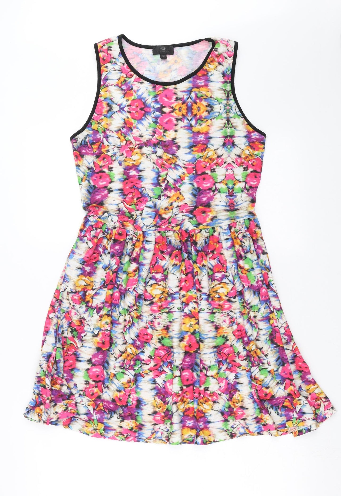 Topshop Womens Multicoloured Floral  Fit & Flare  Size 10