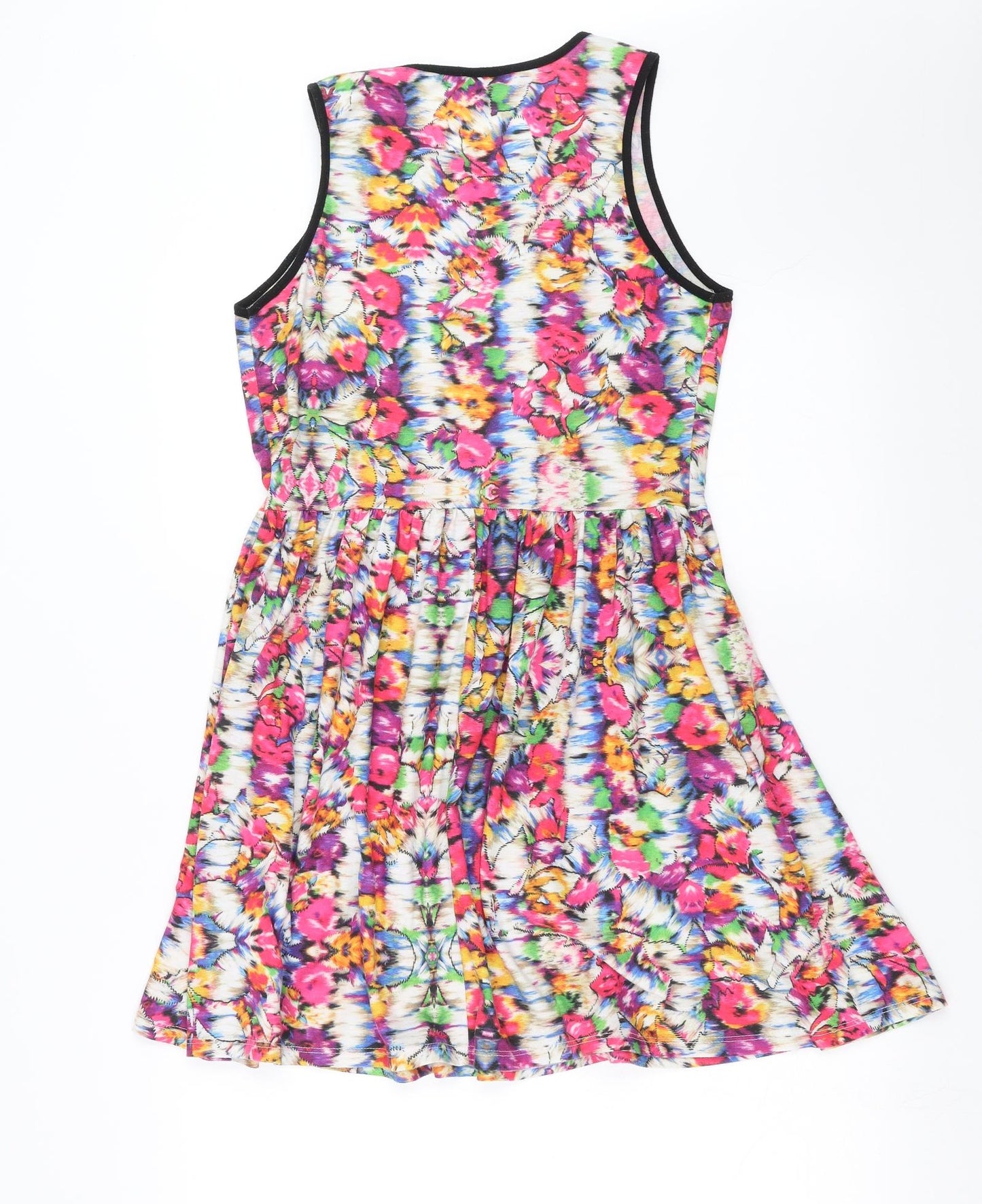 Topshop Womens Multicoloured Floral  Fit & Flare  Size 10