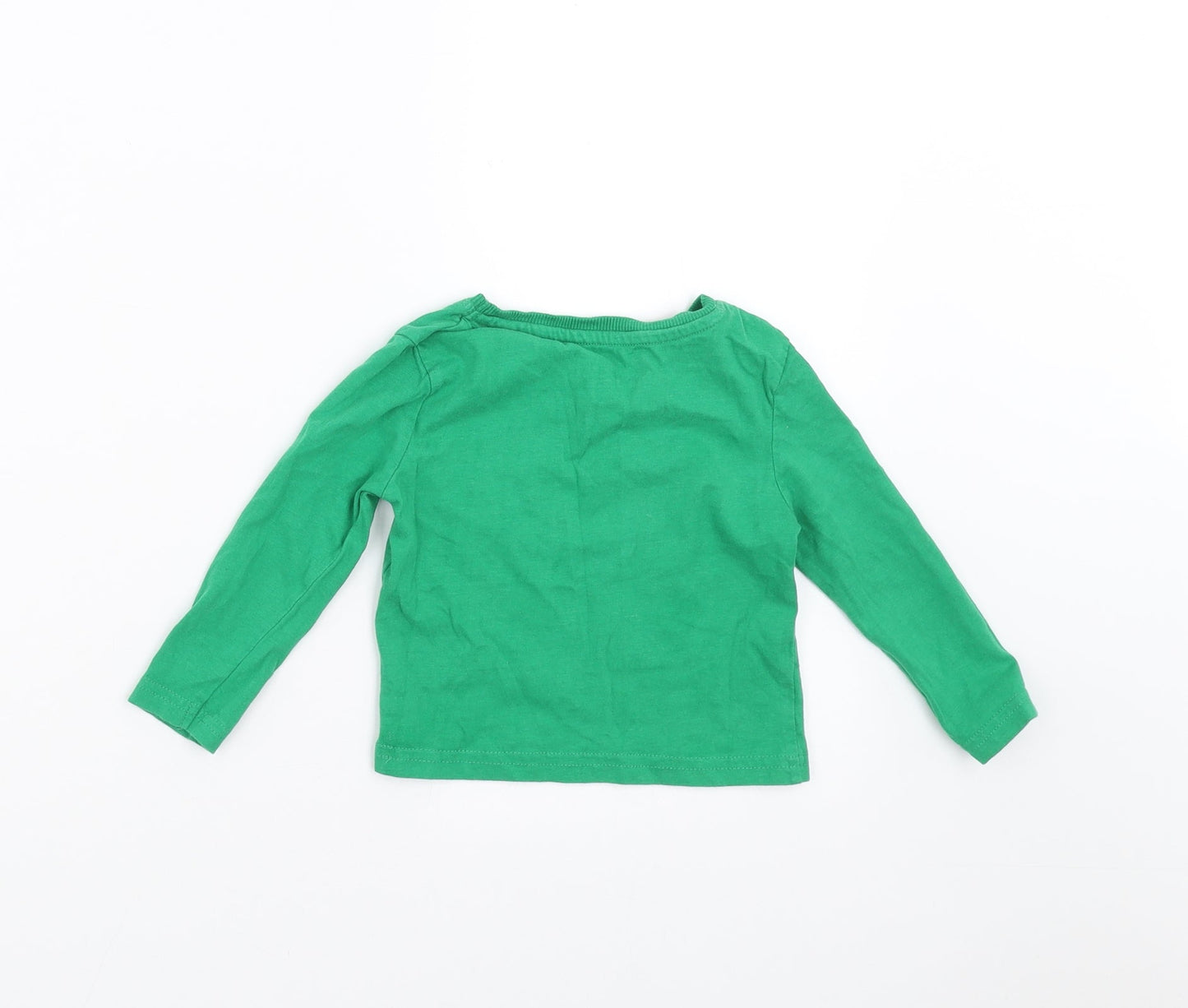 Lily&Dan Boys Green   Basic T-Shirt Size 12-18 Months  - mini elf