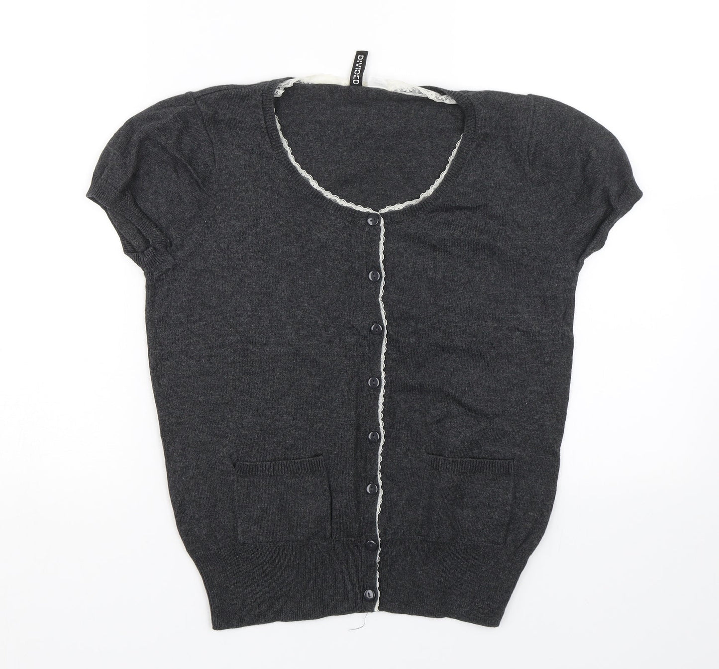 H&M Womens Grey   Cardigan Jumper Size 12
