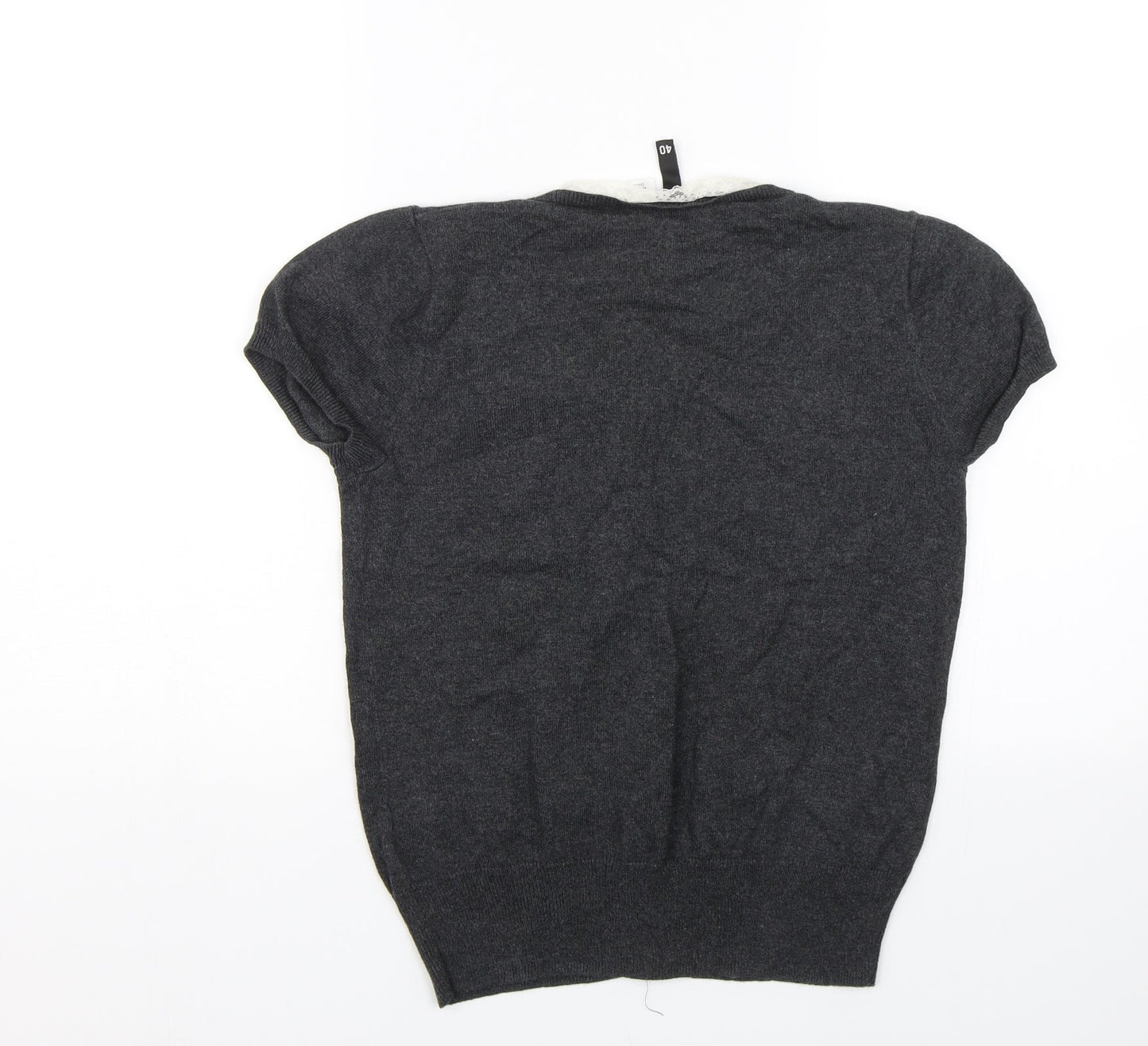H&M Womens Grey   Cardigan Jumper Size 12