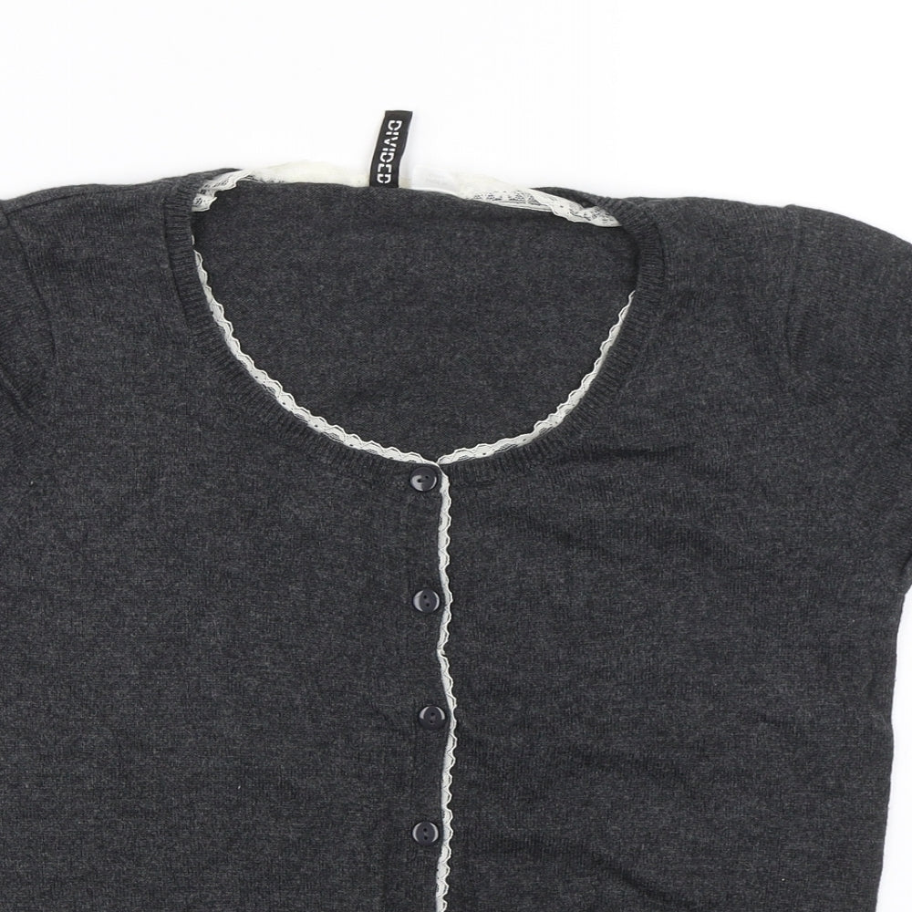 H&M Womens Grey   Cardigan Jumper Size 12