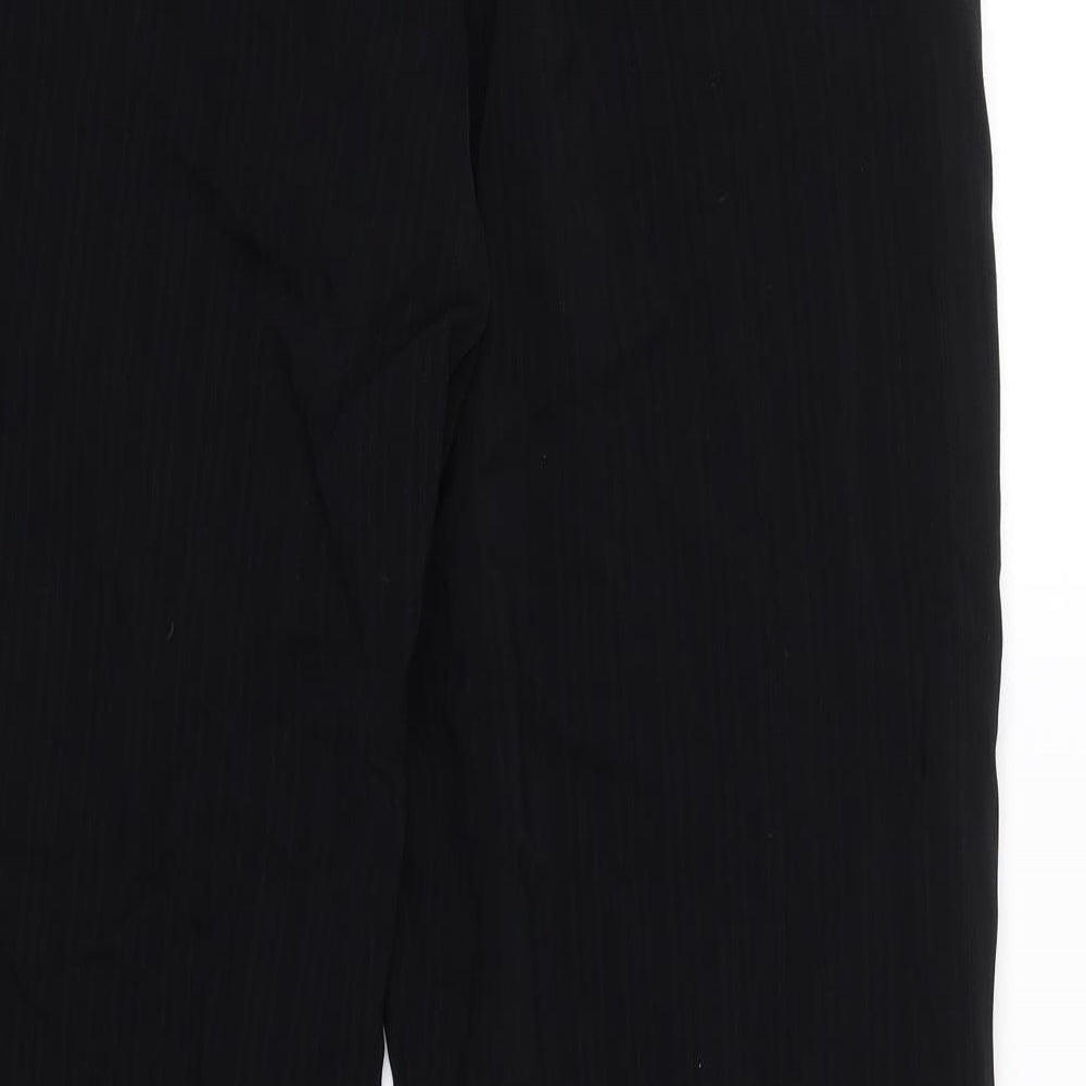 AMARANTO Womens Black Striped  Trousers  Size 14 L29 in