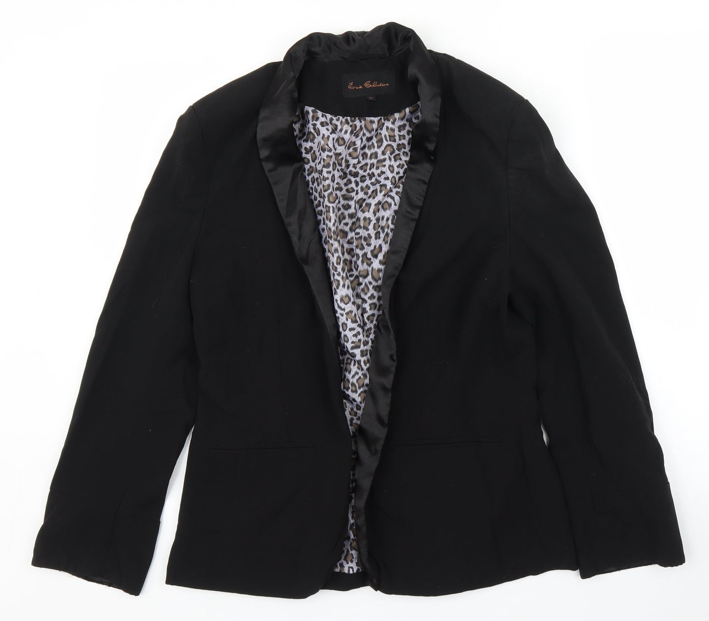 Evie Womens Black   Jacket Blazer Size 14