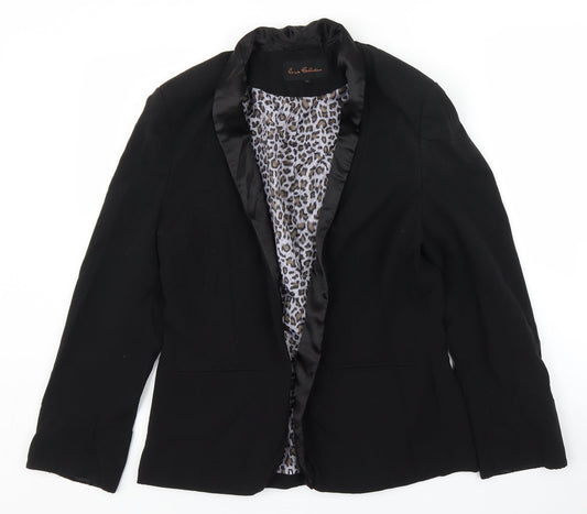 Evie Womens Black   Jacket Blazer Size 14