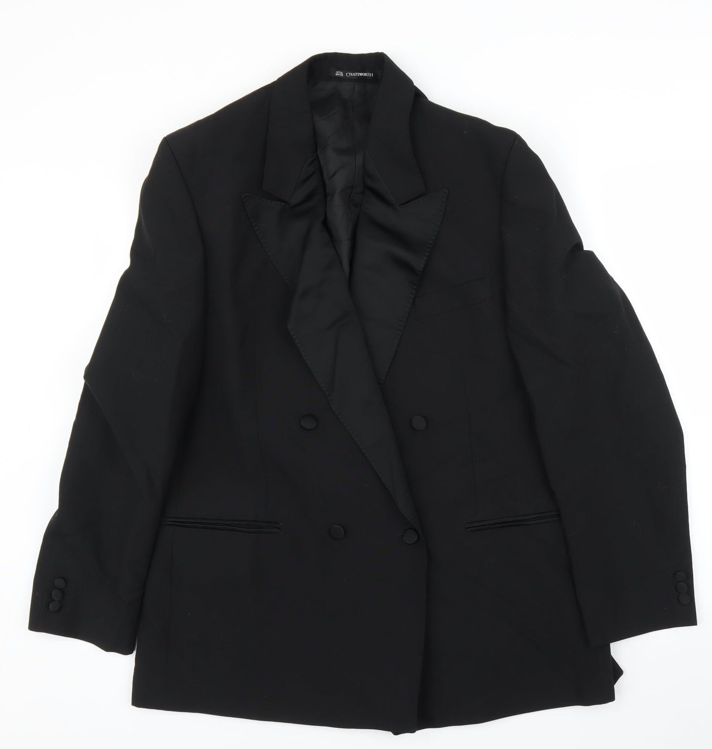 Chatsworth Mens Black   Jacket Suit Jacket Size 40