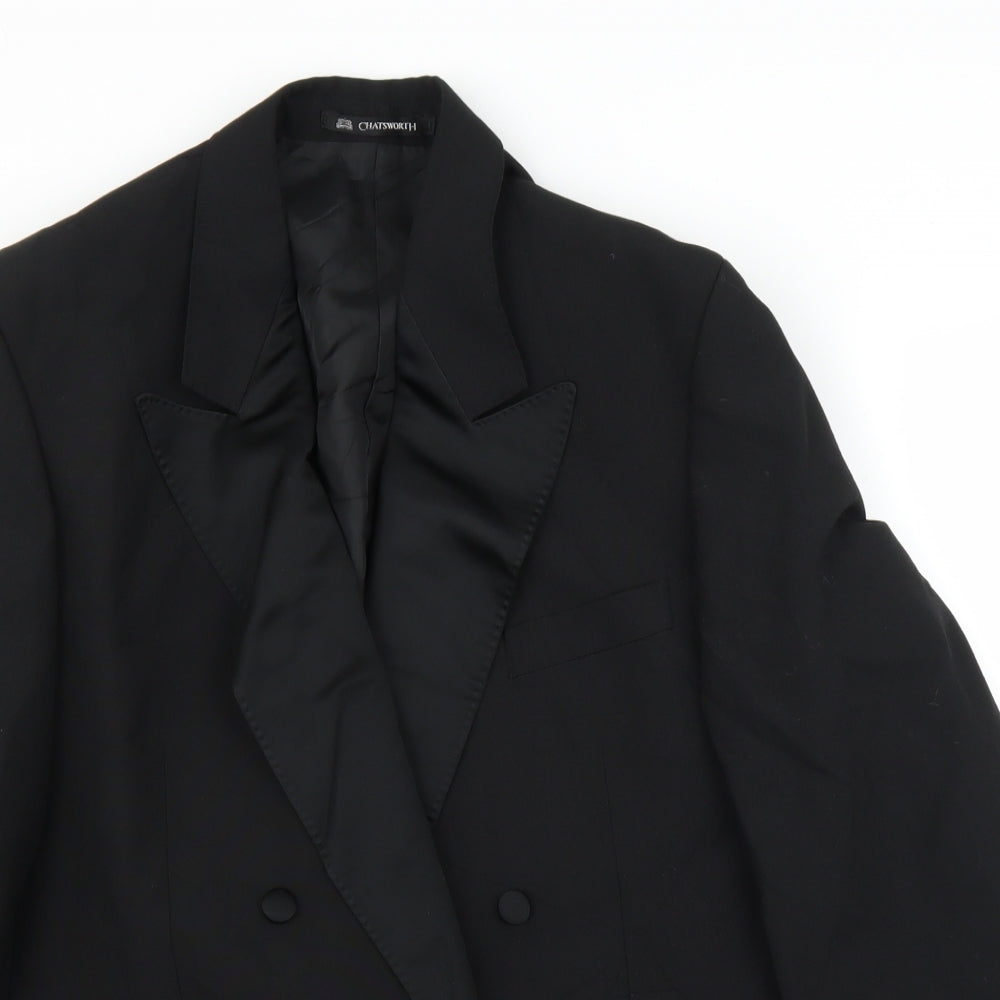 Chatsworth Mens Black   Jacket Suit Jacket Size 40