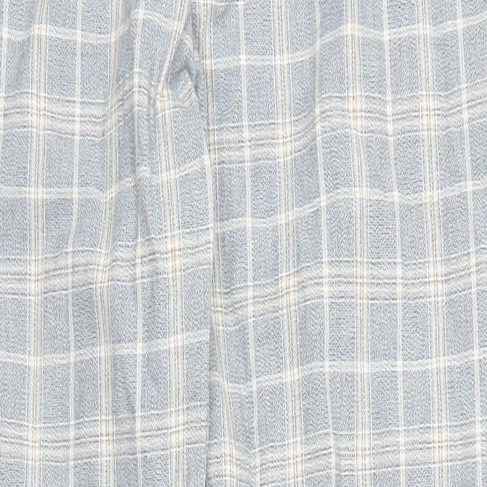 Topman Mens Blue Check  Capri Trousers Size 28 in L27 in