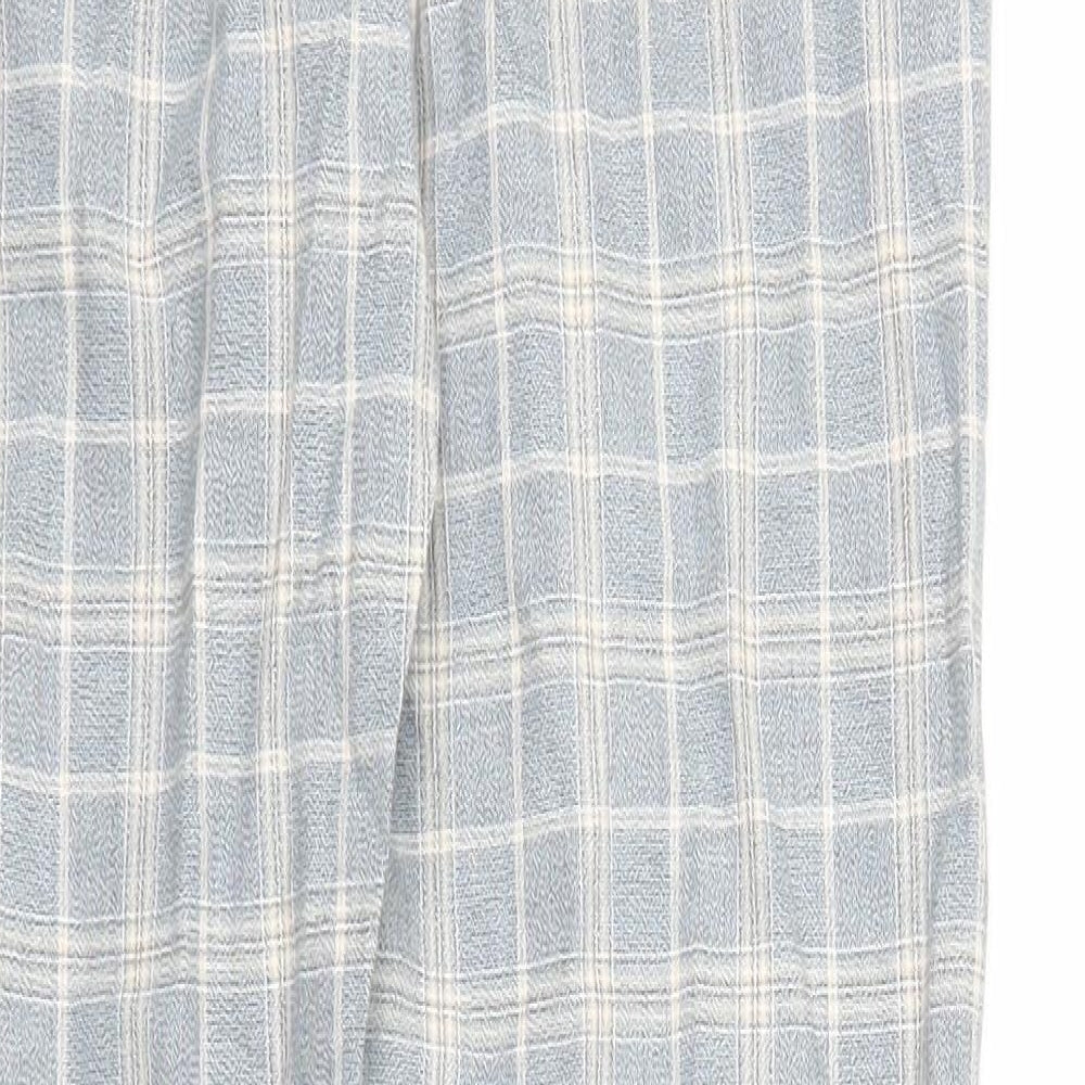 Topman Mens Blue Check  Capri Trousers Size 28 in L27 in