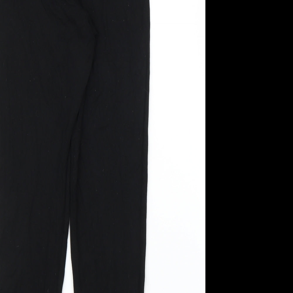 Pink Flame Womens Black   Carrot Leggings Size L L23 in