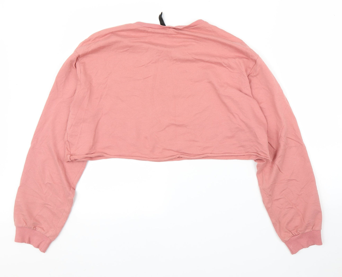 H&M Womens Pink   Pullover Jumper Size M  - Cropped