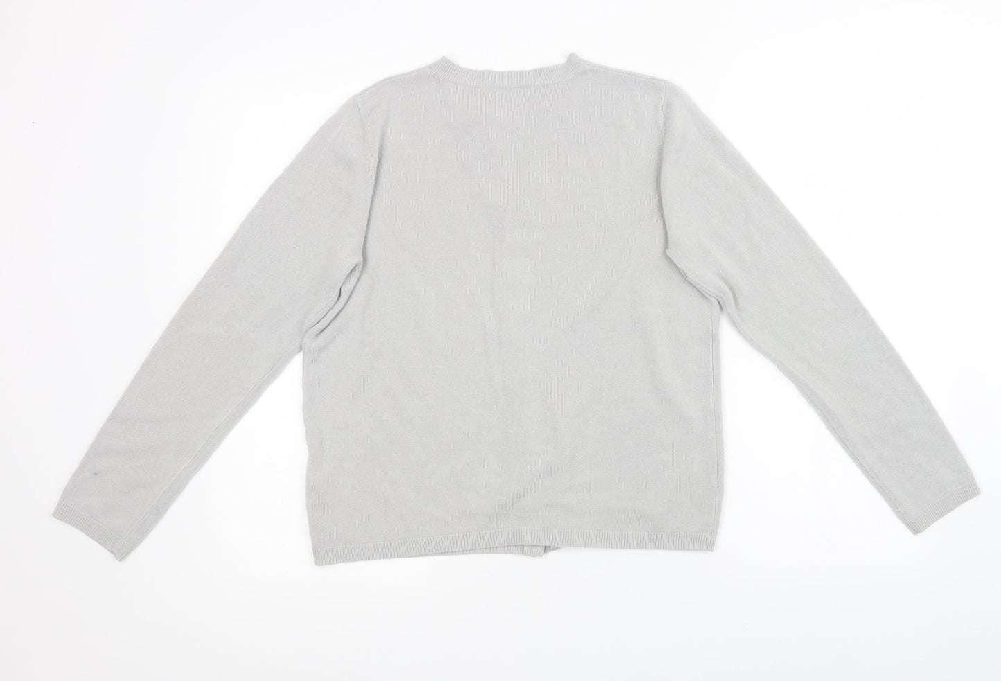Marks and Spencer Womens Grey  Knit Cardigan Jumper Size 10