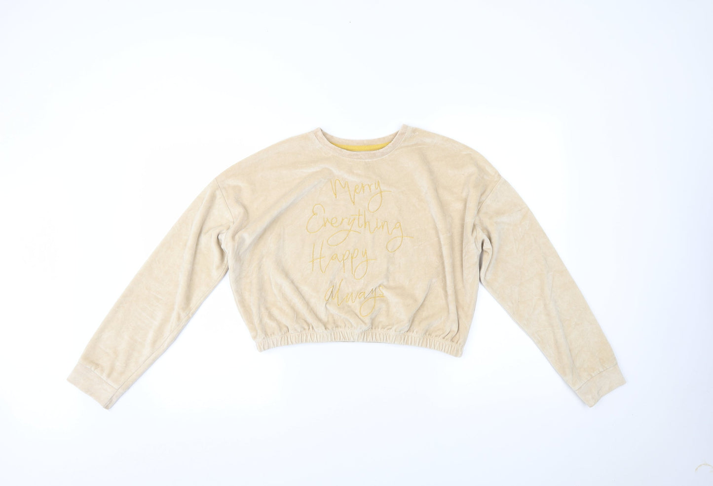 George Girls Beige   Top Pyjama Top Size 13-14 Years  - CHRISTMAS