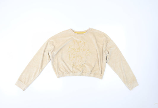 George Girls Beige   Top Pyjama Top Size 13-14 Years  - CHRISTMAS