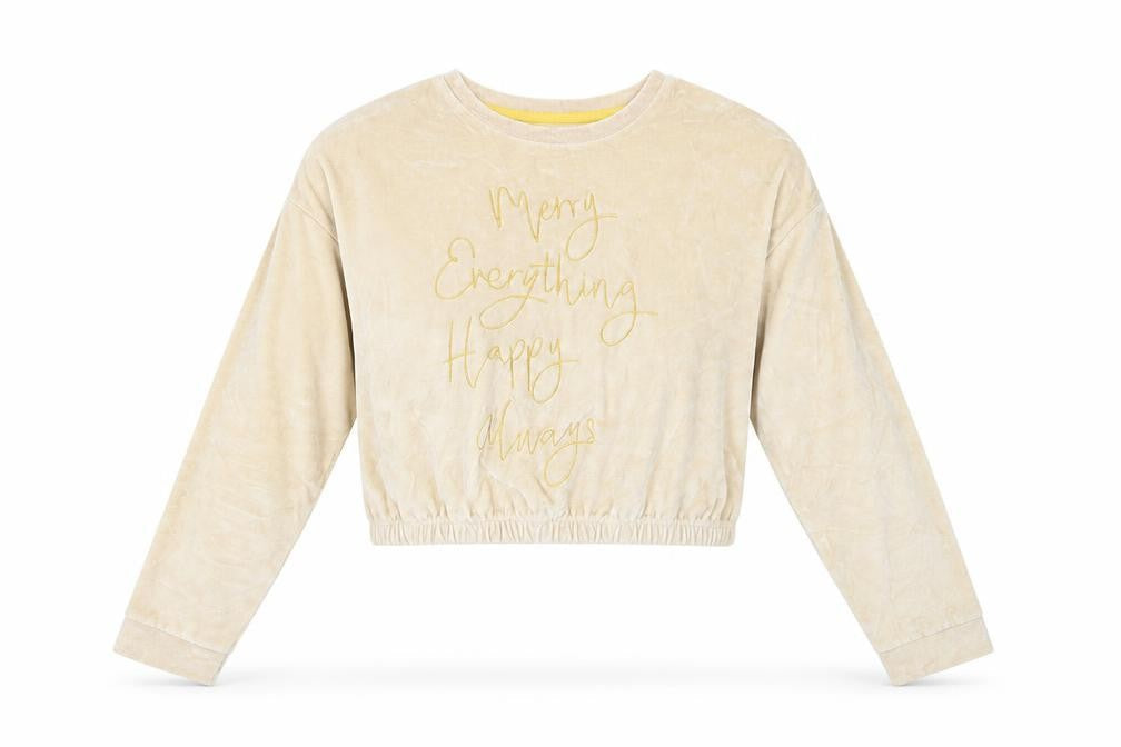 George Girls Beige   Top Pyjama Top Size 13-14 Years  - CHRISTMAS