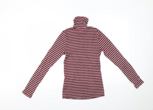Hollister Womens Red Striped   Blouse Size L