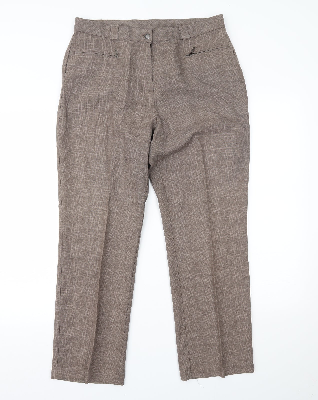 Marks and Spencer Womens Brown   Trousers  Size 14 L24 in