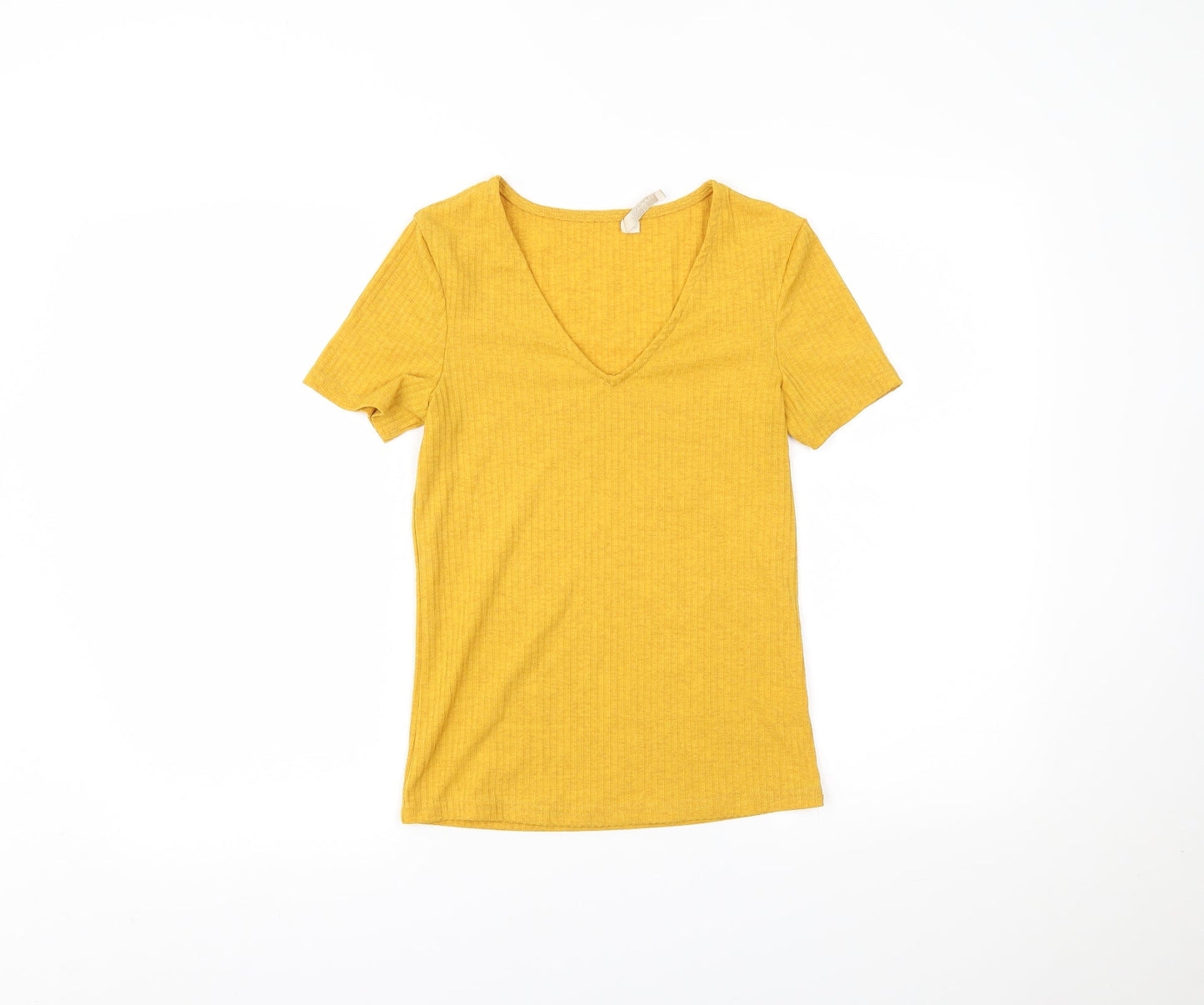 Vera & Lucy Womens Yellow   Basic T-Shirt Size M