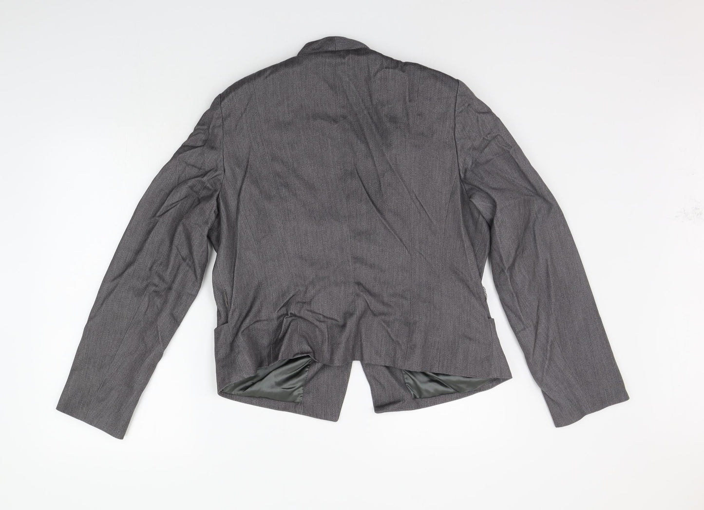 Preworn Womens Grey   Jacket Suit Jacket Size 18
