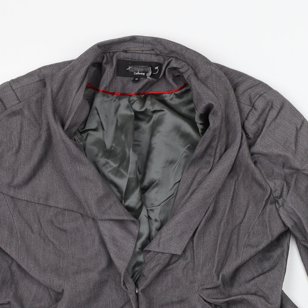 Preworn Womens Grey   Jacket Suit Jacket Size 18