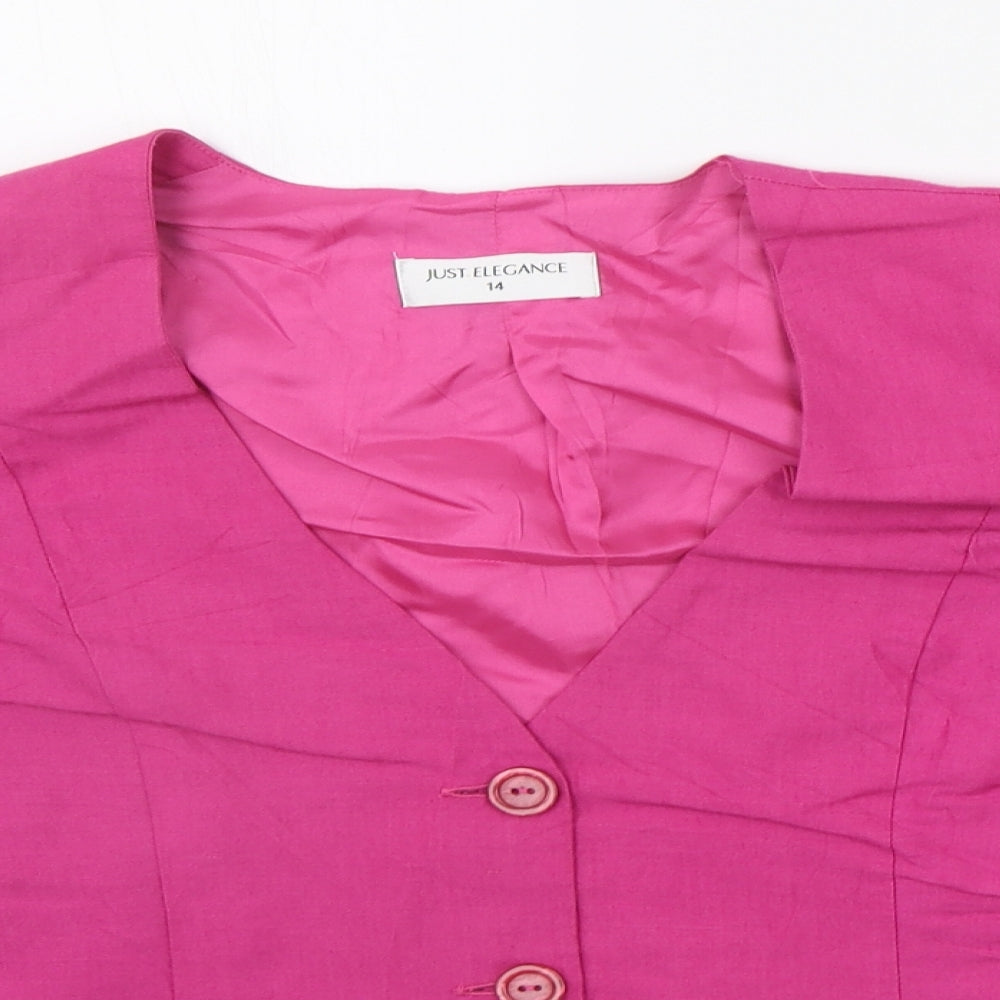 Just elegance Womens Pink   Jacket Suit Jacket Size 14