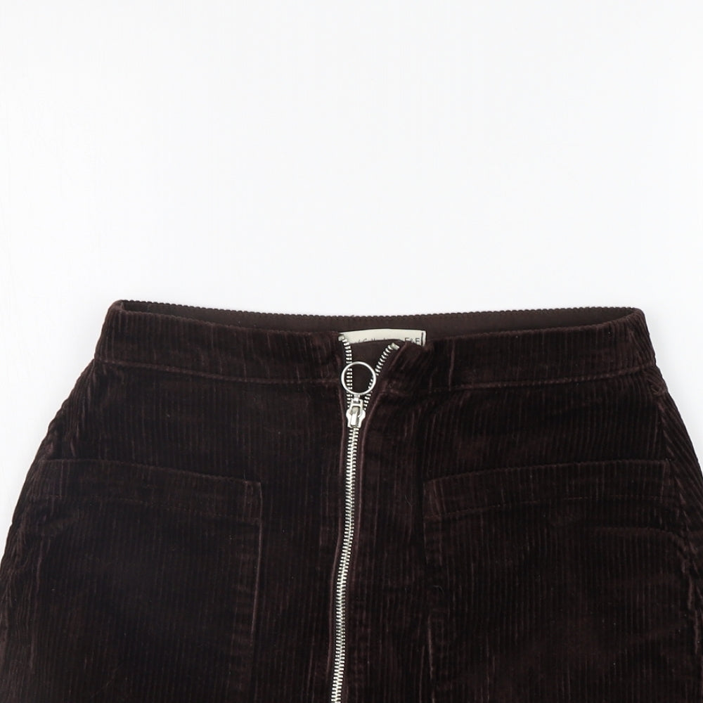 F&F Womens Brown   A-Line Skirt Size 6