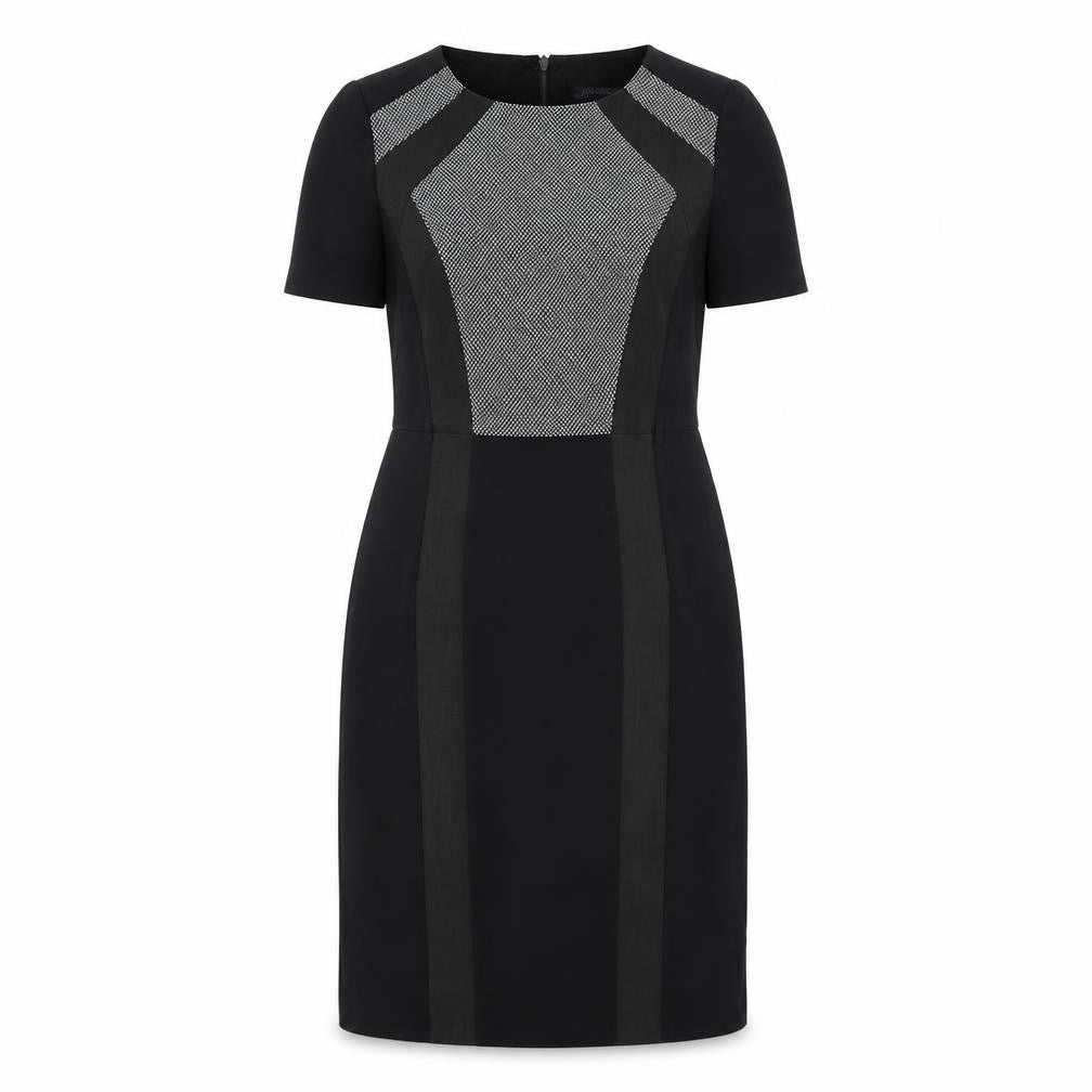 Marks and Spencer Womens Black Geometric  A-Line  Size 12