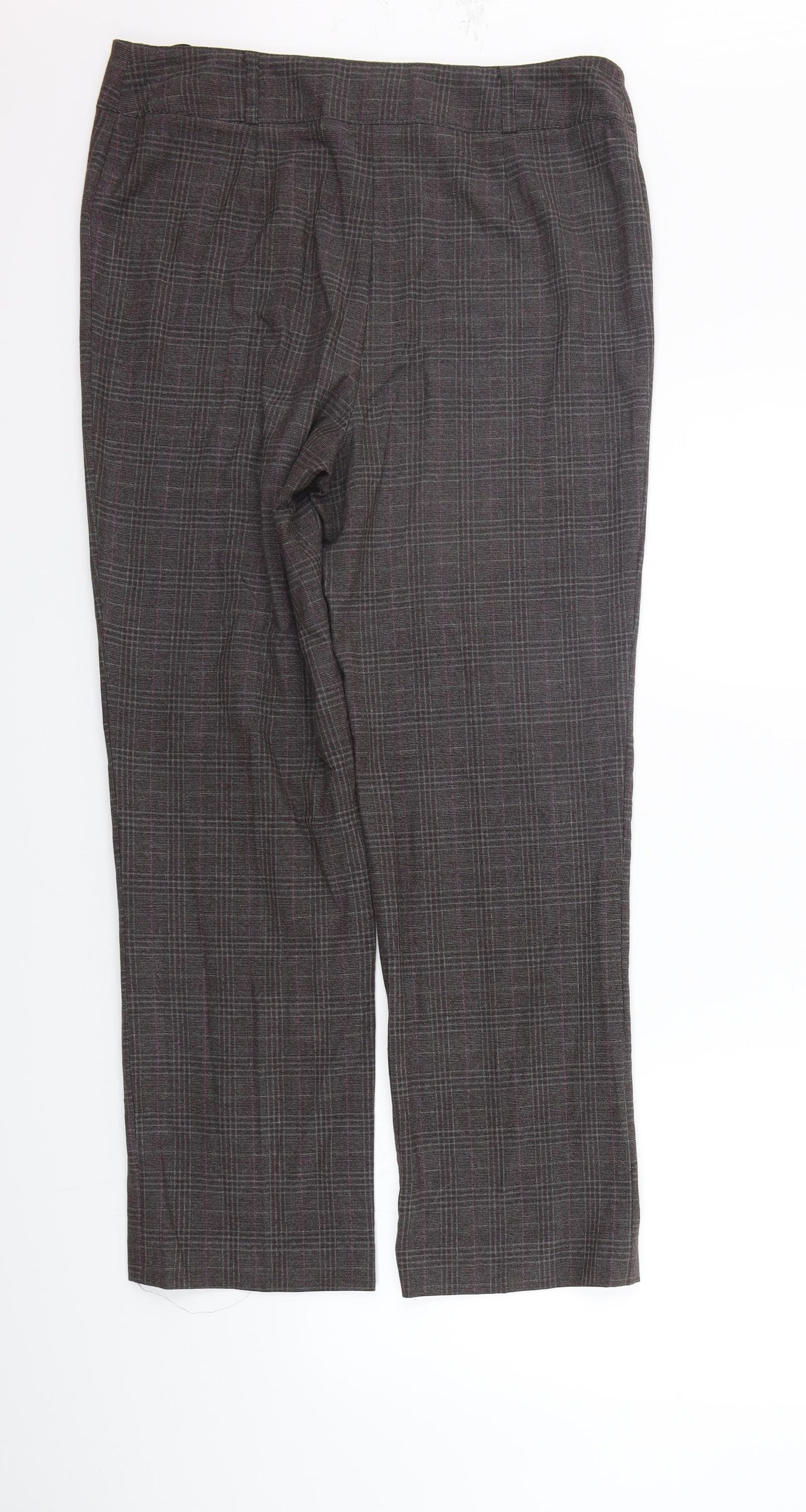 Country Casuals Womens Grey Check  Trousers  Size 12 L28 in