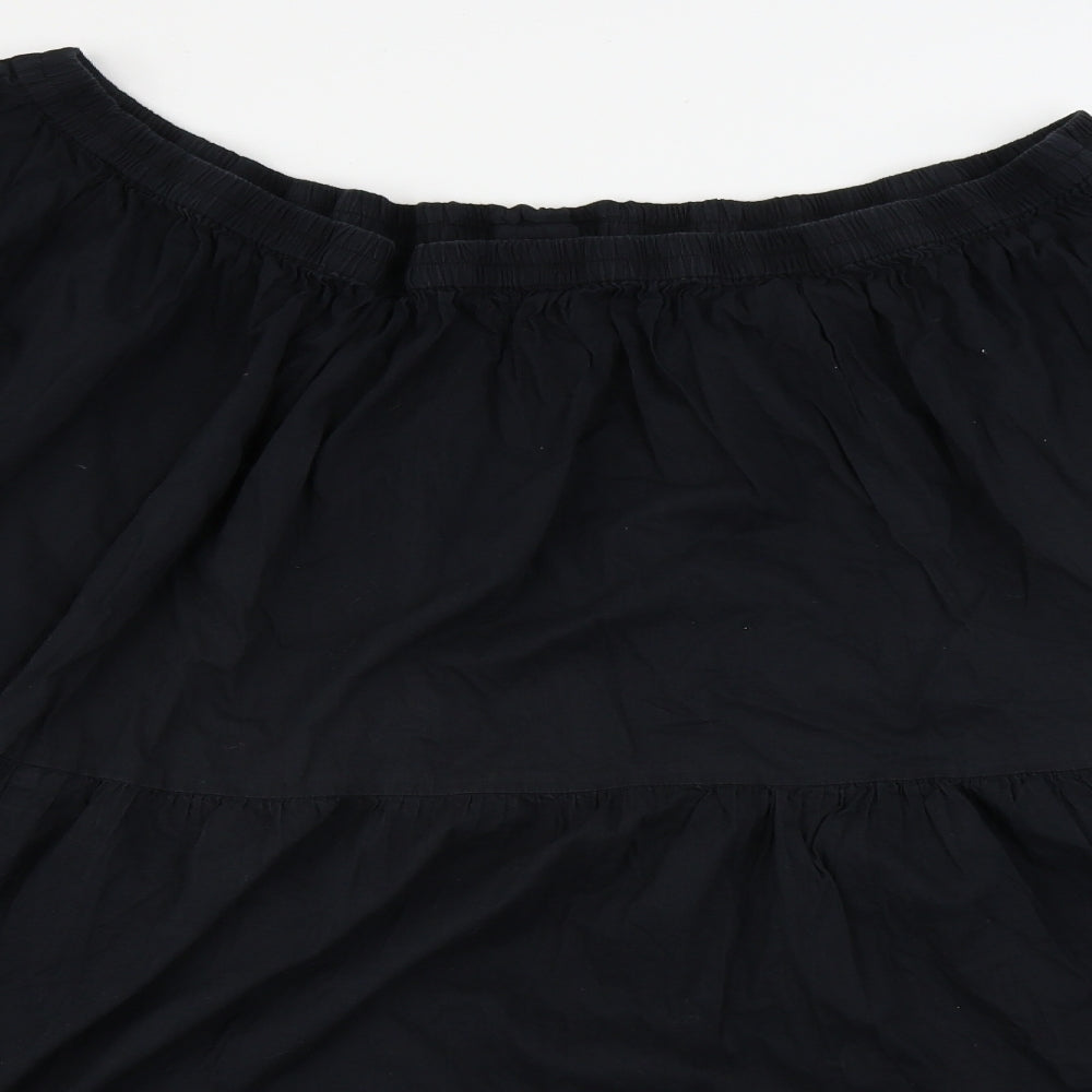 ELVI Womens Black   A-Line Skirt Size 34 in