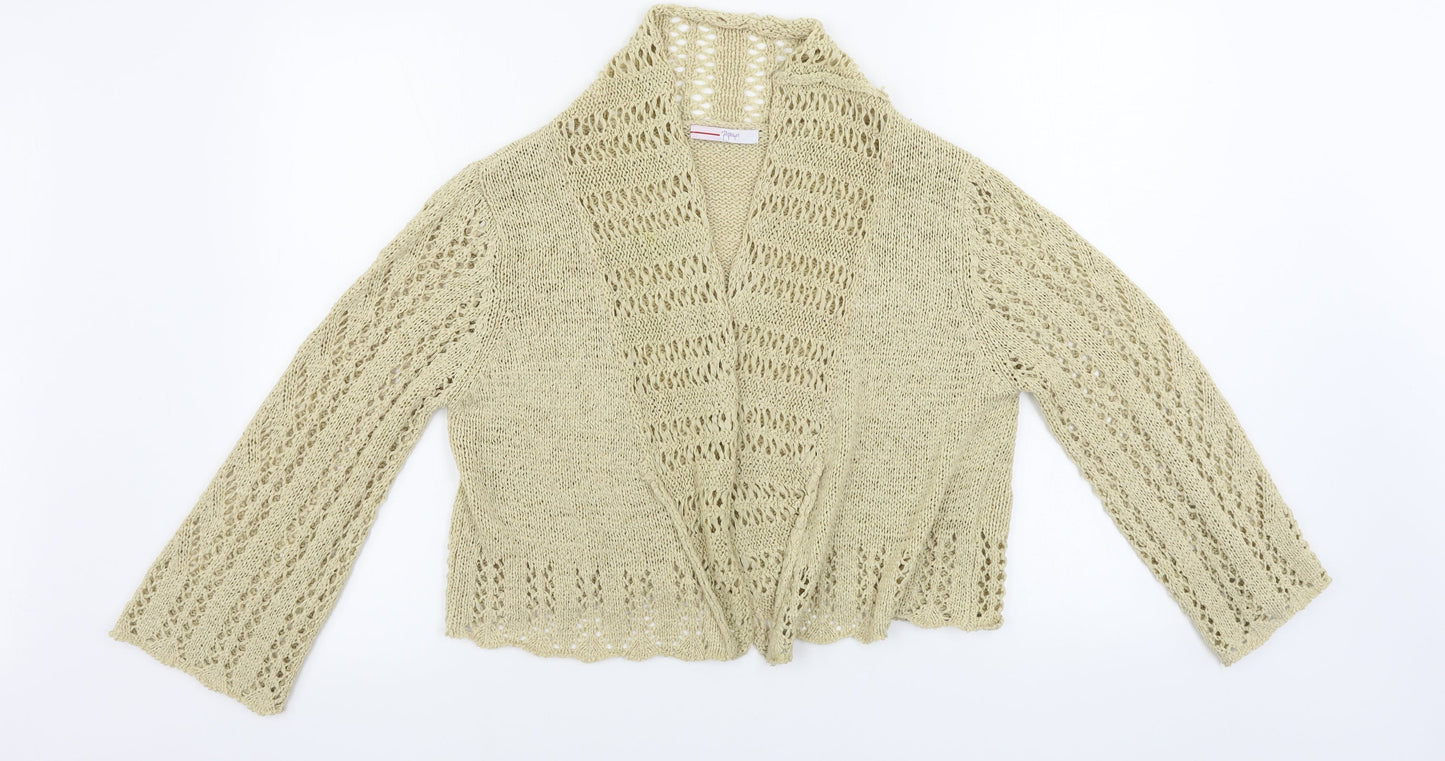 Papaya  Womens Beige   Cardigan Jumper Size 14