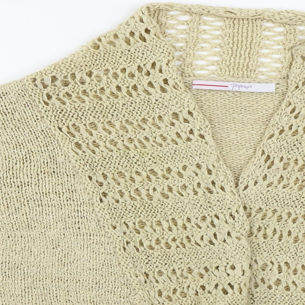 Papaya  Womens Beige   Cardigan Jumper Size 14