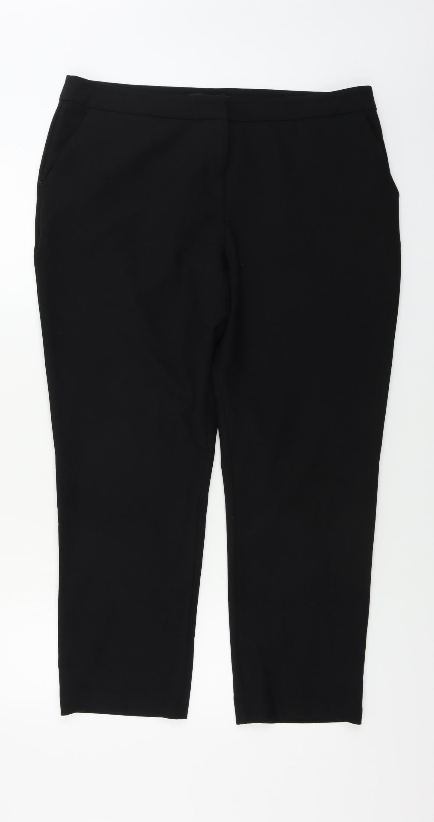 Very Womens Black   Trousers  Size 16 L25 in
