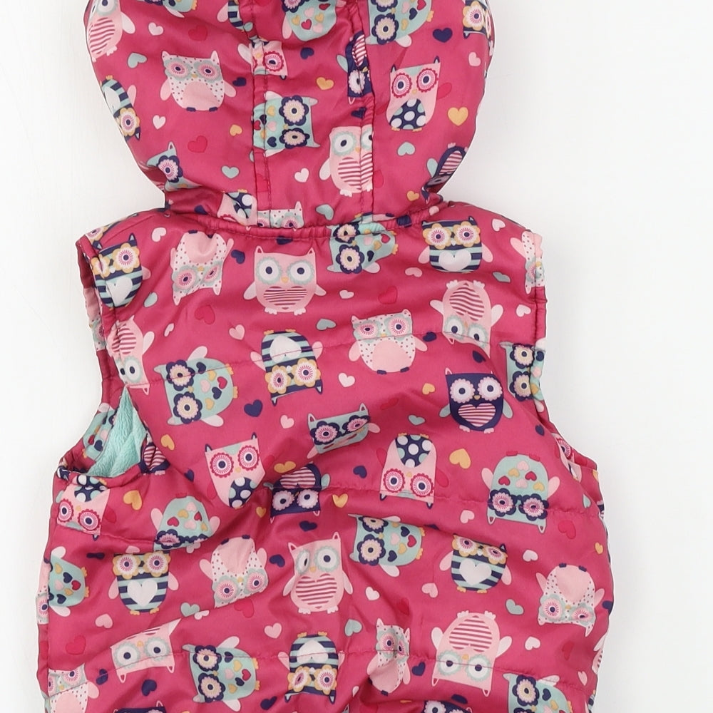 TU Girls Pink   Gilet Coat Size 2 Years