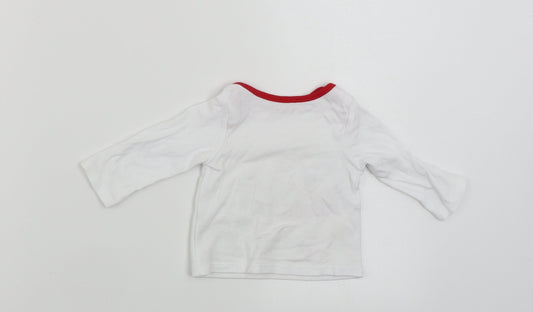 Nutmeg  Boys White   Pullover Jumper Size 6-9 Months