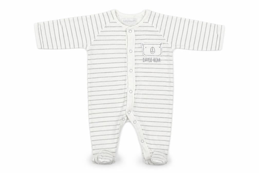 Early Days  Boys White Striped  Babygrow One-Piece Size 0-3 Months
