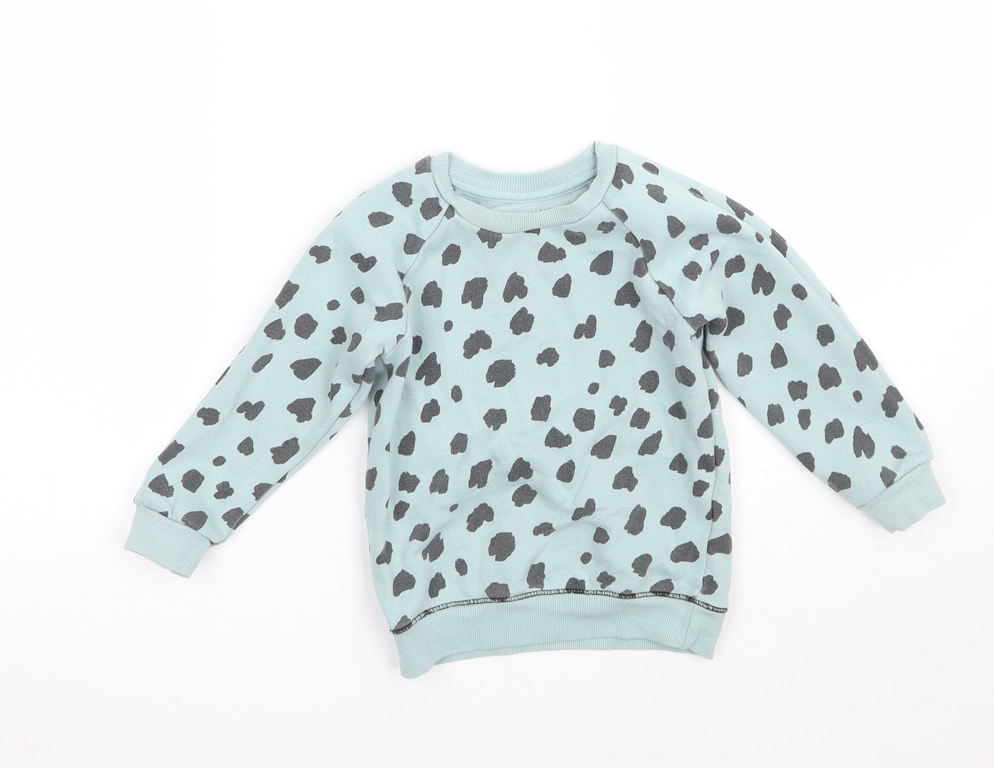 Primark Girls Blue Animal Print  Pullover Jumper Size 2-3 Years