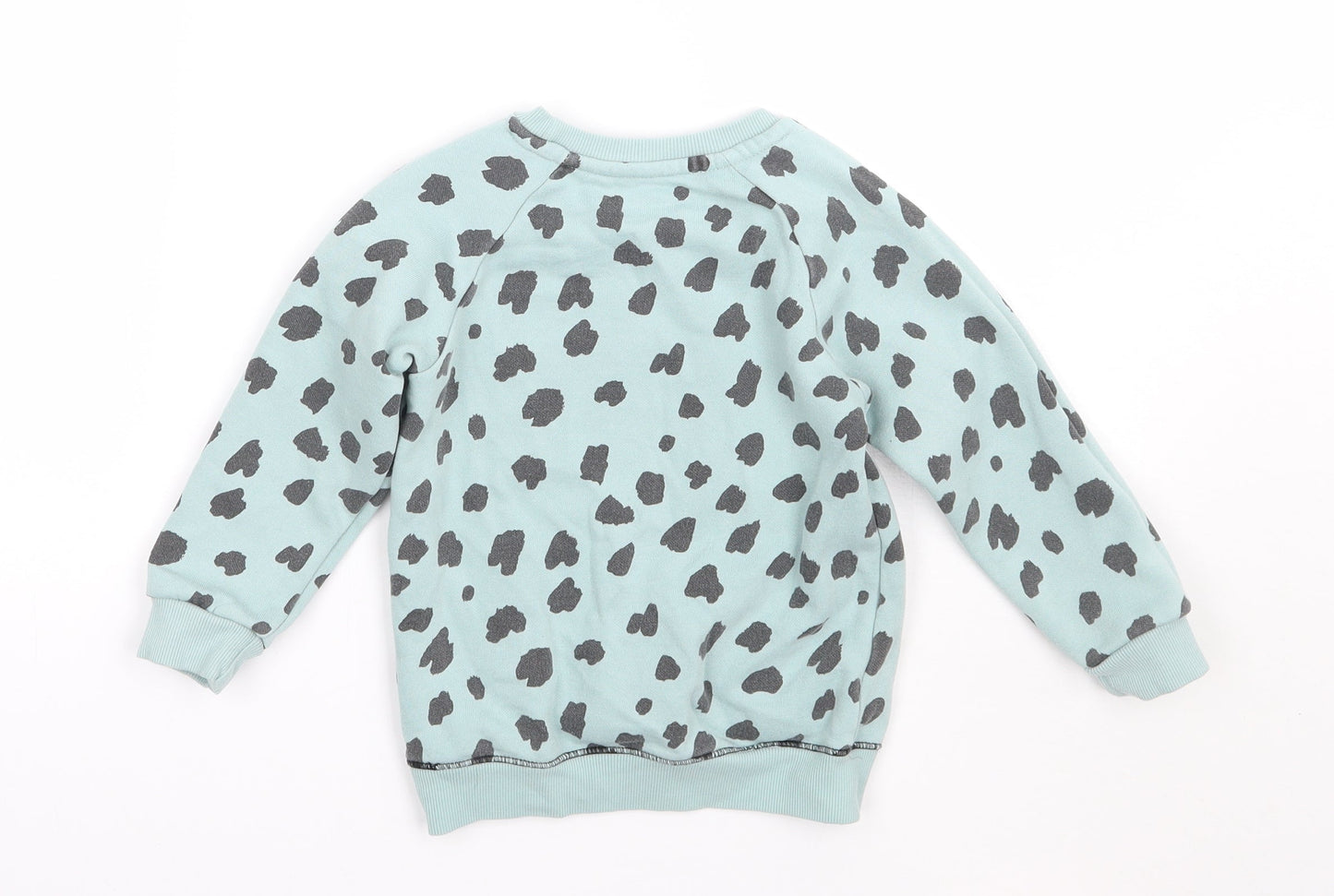 Primark Girls Blue Animal Print  Pullover Jumper Size 2-3 Years