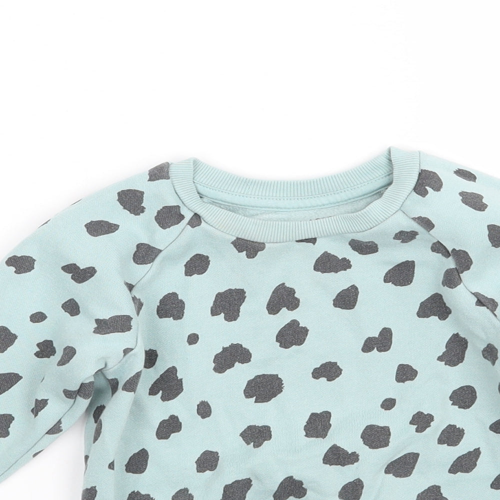 Primark Girls Blue Animal Print  Pullover Jumper Size 2-3 Years
