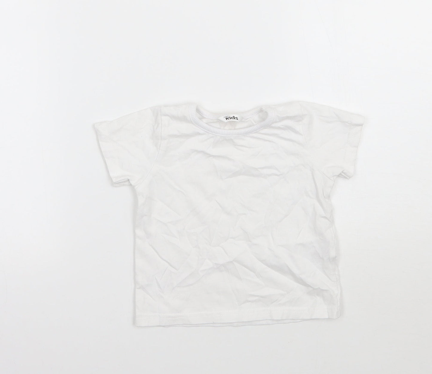 M&Co Girls White   Basic T-Shirt Size 2 Years