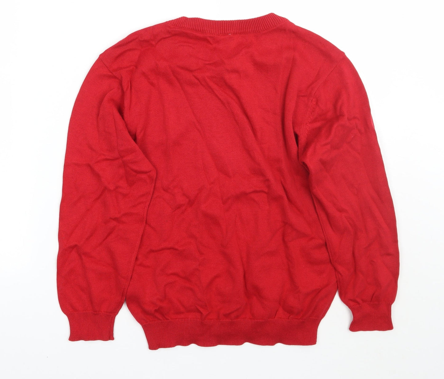 TU Girls Red  Rayon Pullover Jumper Size 9 Years