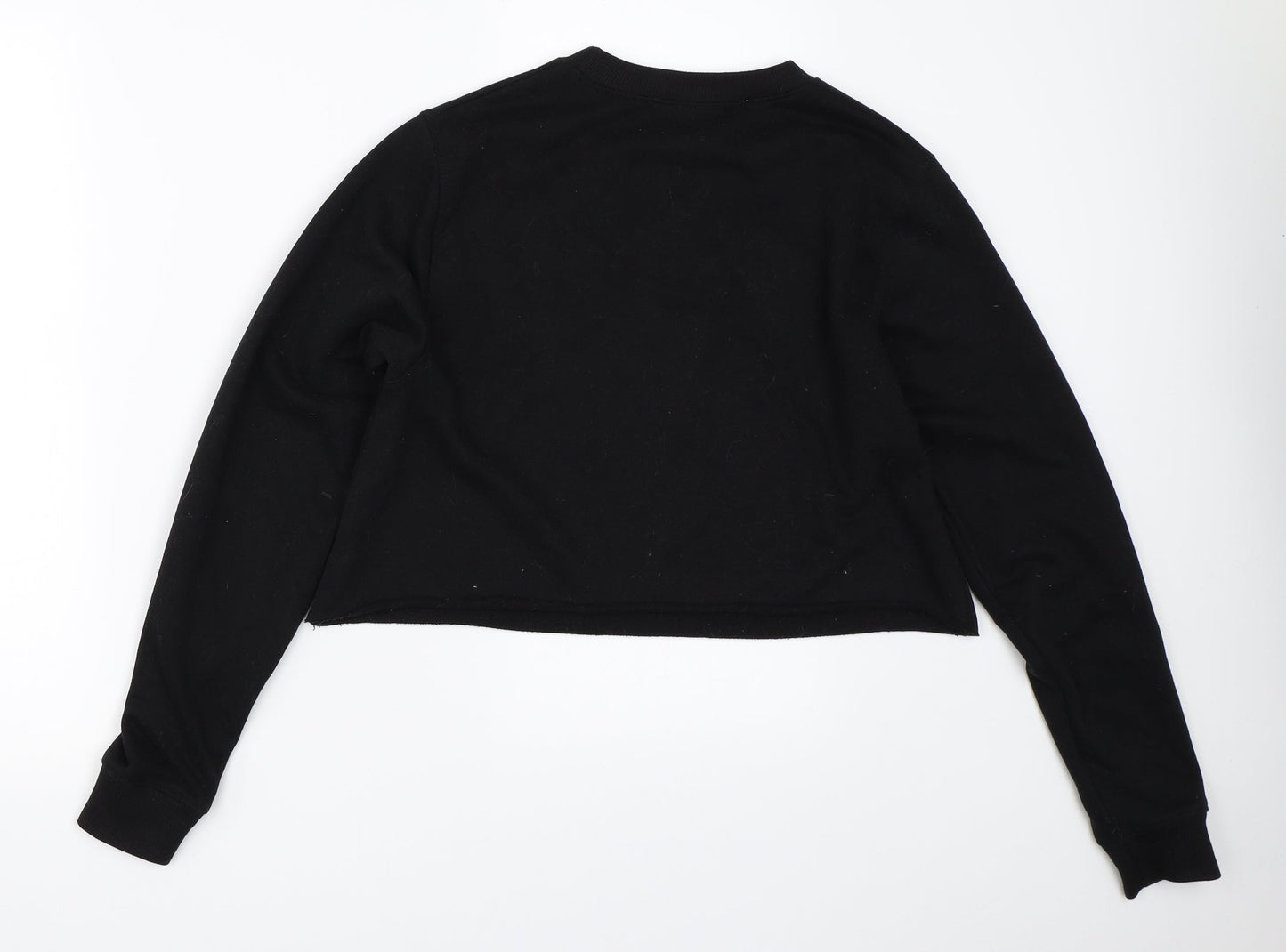 Daisy Street Womens Black   Pullover Sweatshirt Size 8