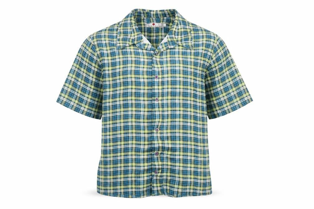 Diffusion Boys Green Geometric  Basic Button-Up Size L
