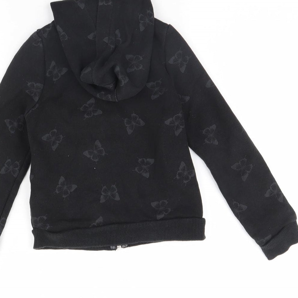 H&M Girls Black Animal Print  Jacket  Size 4 Years