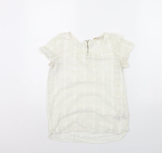 NEXT Womens Ivory   Cropped Blouse Size 6