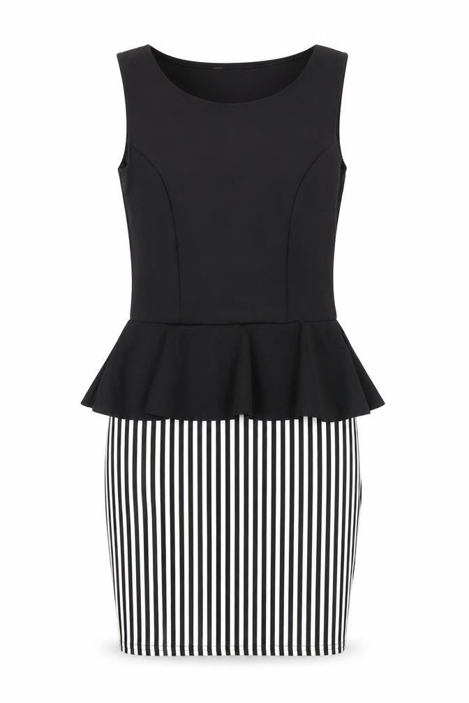 Evita Womens Black Striped  Bodycon  Size 10