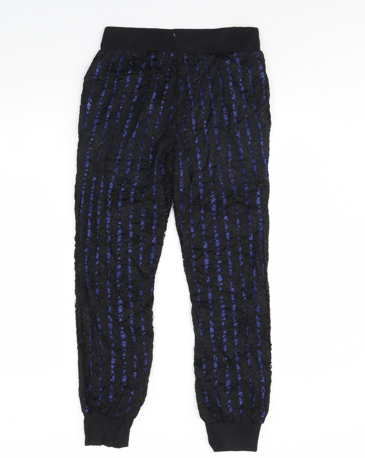 Lily White Womens Black   Trousers  Size M L30 in
