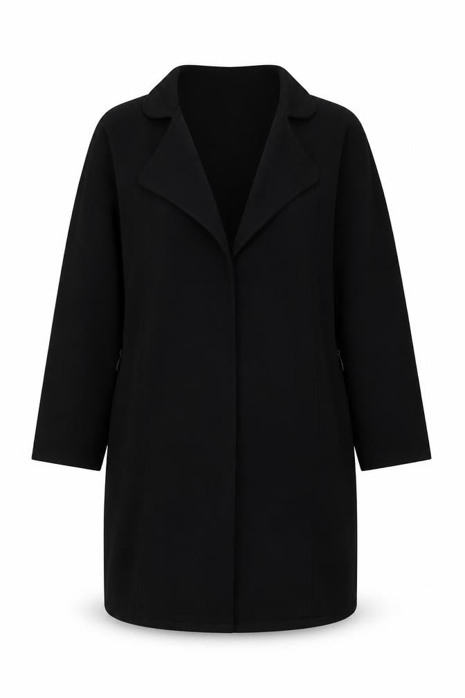 Dorothy Perkins Womens Black   Jacket  Size 14  - Black, non fastening, lightweight longline jacket