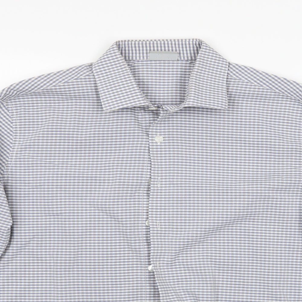 Kenneth Cole Mens Multicoloured Check   Button-Up   - Reaction Kenneth Cole Slimfit Shirt